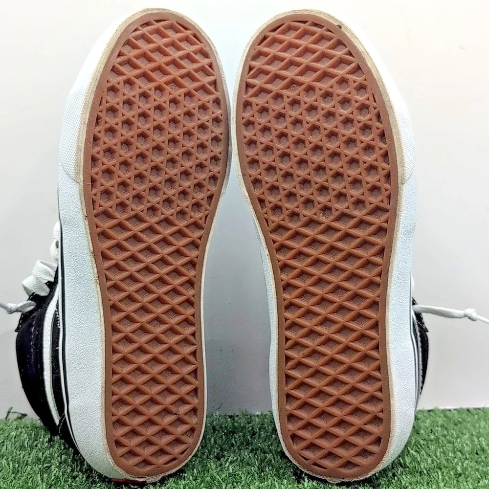 Vans SK8-Hi Old Skool High Tops Shoes Men's 5.5 Womens 7 Black‎ Suede Skateboard